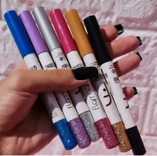 6-in-1 Eye Pencil & Liquid Glitter Makeup Set